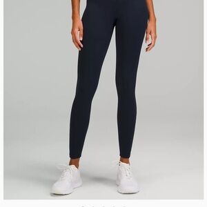 Women's Black High-Waisted Lululemon tights 28 inch, size 4.